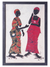 Cotton batik wall art, 'Gossip' - African Folk Art Painting thumbail