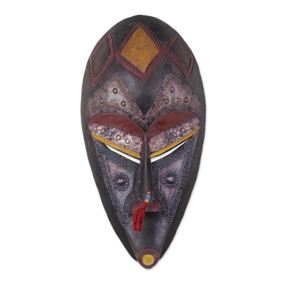 Hausa wood African mask, 'Bountiful Harvest' - Carved African Mask