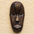 Akan wood mask, 'Peace from Ghana' - Hand Carved Akan Tribe Wood Mask