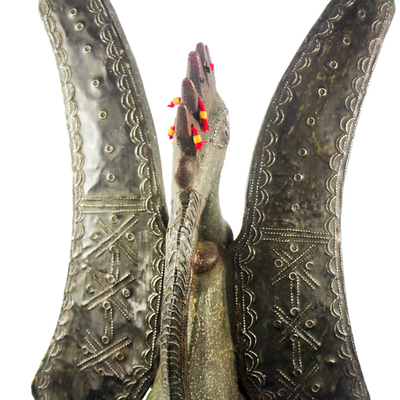 Wood sculpture, 'Kalaho Peace Bird' - World Peace Project African Peace Sculpture