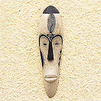 African Gabonese wood mask, Fang Hunter