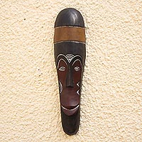 Máscara de madera de África Gabonesa, 'Ritual de la cosecha' - Máscara de madera de África Gabonesa