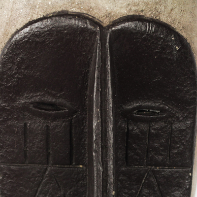 Gabon African wood mask, 'Fang Ceremony' - Gabon African wood mask