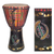 Tambor djembe de madera, 'Colores de África' - Tambor Djembe tallado a mano