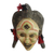 Congolese wood Africa mask, 'River Goddess' - Hand Beaded Congo Zaire Wood Mask thumbail