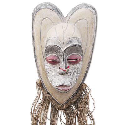Gabonese wood mask, 'Heart of the Party' - Gabonese wood mask