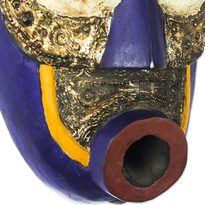 Máscara africana de madera Hausa - Máscara de madera de comercio justo