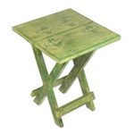Wood folding table, 'Transformation' - Fair Trade Wood Folding Table