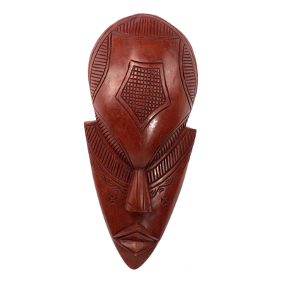 Ghanaian wood mask, 'The Supplier' - African Wood Mask