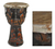 Wood djembe drum, 'Together in Peace' - Wood djembe drum (image 2) thumbail