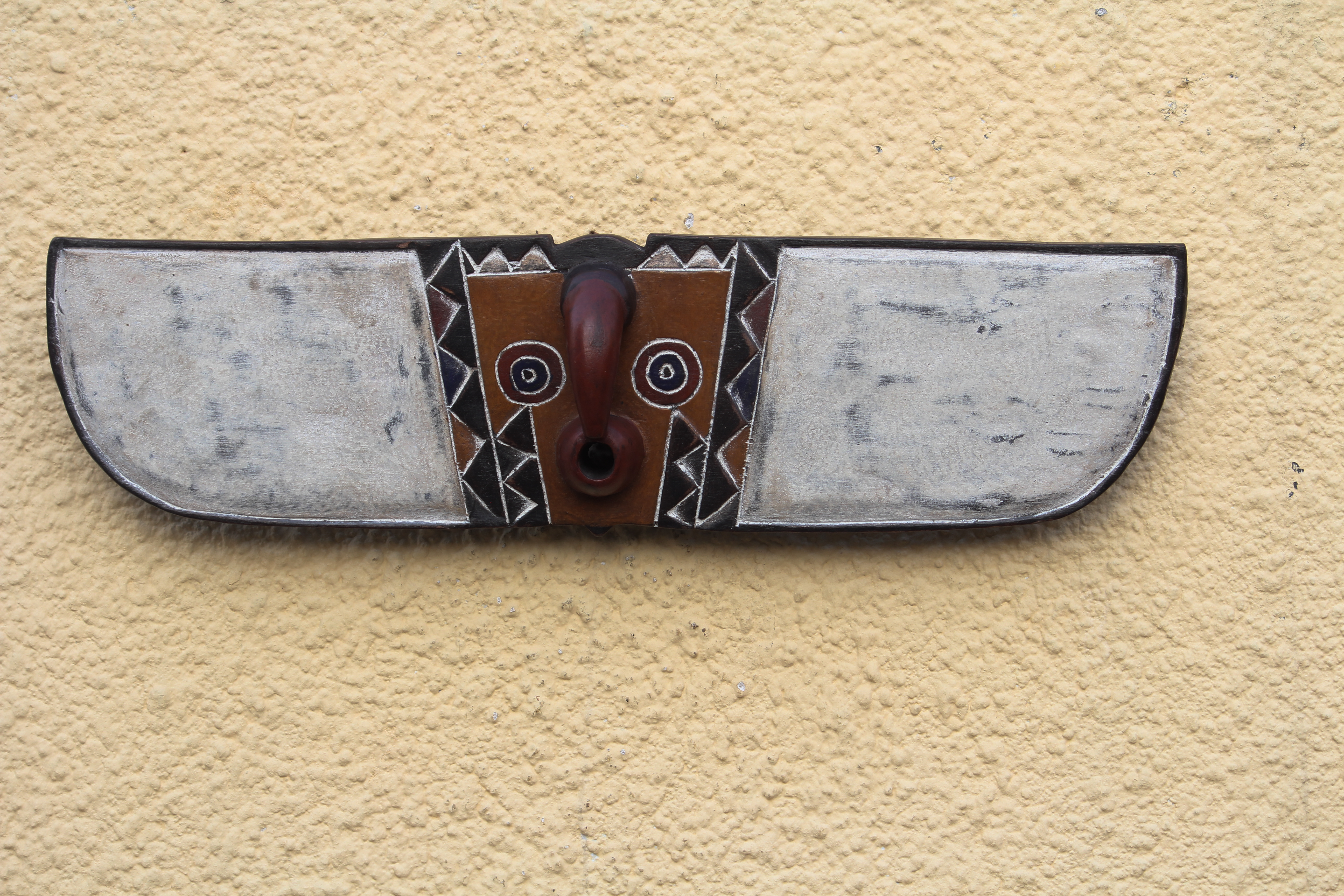 Africa tribal wood mask, 'Bwa Butterfly Spirit' - African Wood Mask thumbail