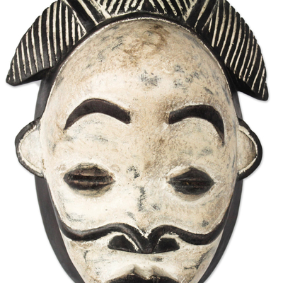 Gabunische Afrika-Holzmaske - Handgefertigte Maske aus gabunischem Holz