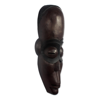 Angolan wood mask, 'Spirit of Wealth' - Angolan wood mask