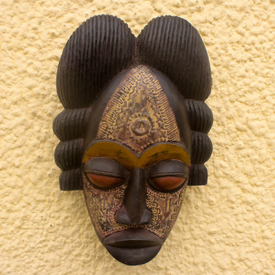 Máscara de madera Akan - Máscara de madera Akan