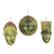 Wood ornaments, 'Wise Men' (set of 3) - Handcrafted Wood Christmas Ornaments (Set of 3) thumbail