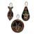 Wood ornaments, 'Three Kings' (set of 3) - Wood ornaments (Set of 3) thumbail