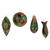 Wood ornaments, 'Shepherds' (set of 4) - Wood ornaments (Set of 4)