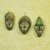 Wood ornaments, 'Three Wise Men' (set of 3) - Handmade Wood Christmas Ornaments (Set of 3) (image 2) thumbail
