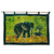 Batik wall hanging, 'Proud African Elephant' - Handcrafted Batik Cotton Wall Hanging thumbail