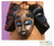 Wood ornaments, 'Be Happy' (set of 3) - African Mask Christmas Ornaments (Set of 3) thumbail