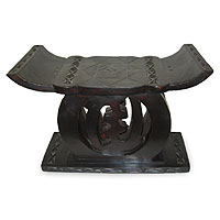 Ashanti throne stool, 'No Fear'