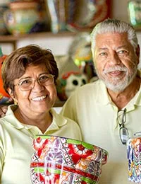 Talavera-Style Tissue Box Cover, 'Hidalgo Bouquet