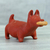 Ceramic figurine, 'Colima Dog' - Handcrafted Mexican Archaeological Ceramic Red Dog Sculpture (image 2c) thumbail