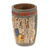 Ceramic vase, 'Maya King of Tikal' - Hand Crafted Archaeology Museum Replica Ceramic Vase