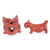 Ceramic figurines, 'Dancing Dogs' (pair) - Ceramic figurines (image 2c) thumbail