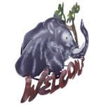 Iron welcome sign, 'A Jumbo Welcome' - Unique Elephant Steel Welcome Sign Outdoor Living