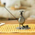 Auto part statuette, 'Quixote in Love' - Unique Recycled Metal and Aut Parts Sculpture Mexico