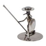 Auto part statuette, 'Quixote in Love' - Unique Recycled Metal and Aut Parts Sculpture Mexico