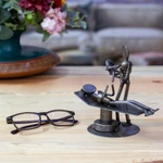 Recycled metal statuette, 'Baby is Born' - Hand Crafted Recycled Auto Parts and Metal Sculpture