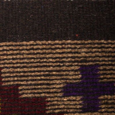 Tapete de lana zapoteca, (2x3) - Tapete artesanal zapoteca (2x3)