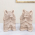 Ceramic statuettes, 'Coyote Battalion' (pair) - 2 Ceramic Aztec Replica Wild Dog Statuettes Mexico (Pair) (image 2b) thumbail