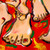 'Many Feet' - People and Portraits Red Surrealist Painting