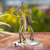 Iron statuette, 'Rustic Golfer' - Recycled Metal Auto Parts Golf Sculpture (image 2) thumbail