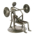 Iron statuette, 'Rustic Weightlifter' - Handcrafted Athlete Recycled Metal Sculpture Mexico thumbail