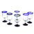Water glasses, 'Spring Skies' (set of 6) - Collectible Handblown Glass Goblets Drinkware Set of 6 (image 2a) thumbail