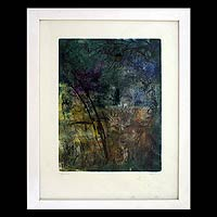 'prado' - pintura de paisaje abstracto
