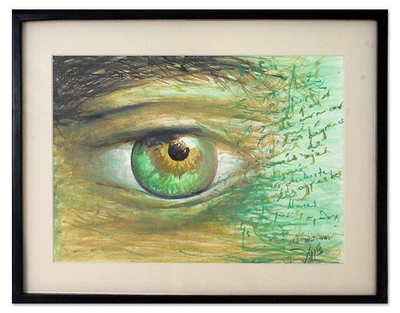 'I Grant You the Power to Tear Tears from My Eyes' - Tears Original Mexico Realist Painting