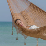Hammock, 'Copper Filigree' (triple) - Handcrafted Solid Mayan Hammock from Mexico (Triple)