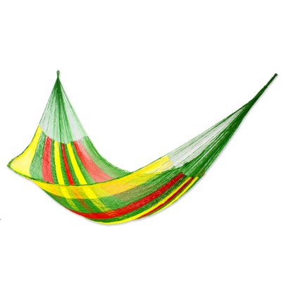 Collectible Green Yellow Red Mayan Hammock (Double)