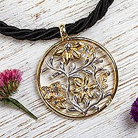 Gold plated necklace, 'Summer' - Gold plated necklace