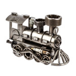 Auto part sculpture, 'Rustic Locomotive' (11 inch) - Unique Recycled Metal Rustic Train Sculpture (11 Inch)