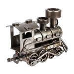 Auto part sculpture, 'Rustic Locomotive' (11 inch) - Unique Recycled Metal Rustic Train Sculpture (11 Inch)
