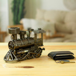 Auto part sculpture, 'Rustic Locomotive' (11 inch) - Unique Recycled Metal Rustic Train Sculpture (11 Inch)