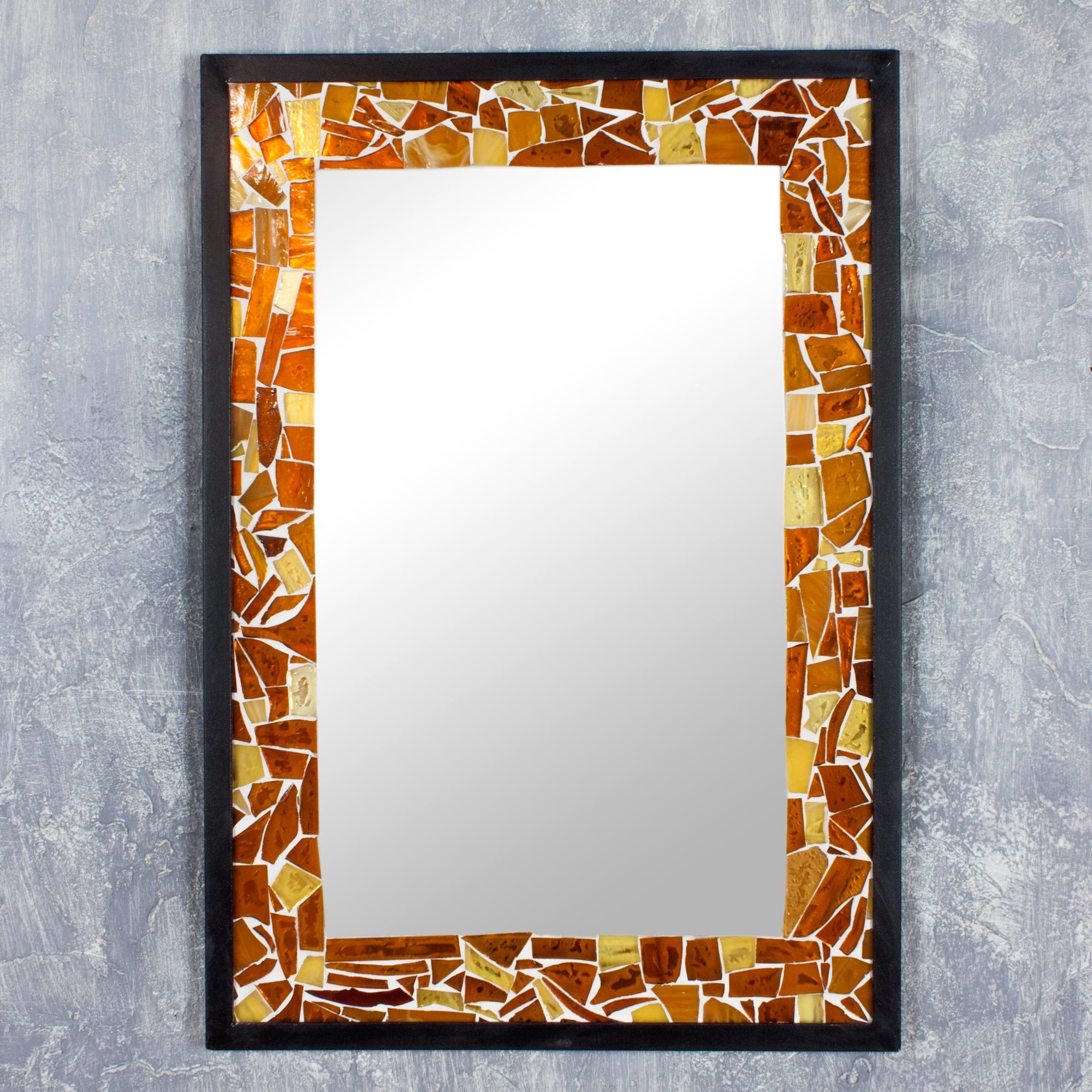 Sun Stained Glass Wall Mirror Mexico Art Sunshine Novica Sun Stained Glass Wall Mirror Mexico