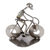 Iron statuette, 'Rustic Cyclist' - Original Iron Bicycle Statuette Recyled Car Parts Mexico (image 2c) thumbail