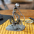 Iron statuette, 'Rustic Cyclist' - Original Iron Bicycle Statuette Recyled Car Parts Mexico (image 2j) thumbail
